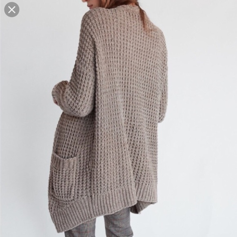 Express textured cozy chenille cardigan